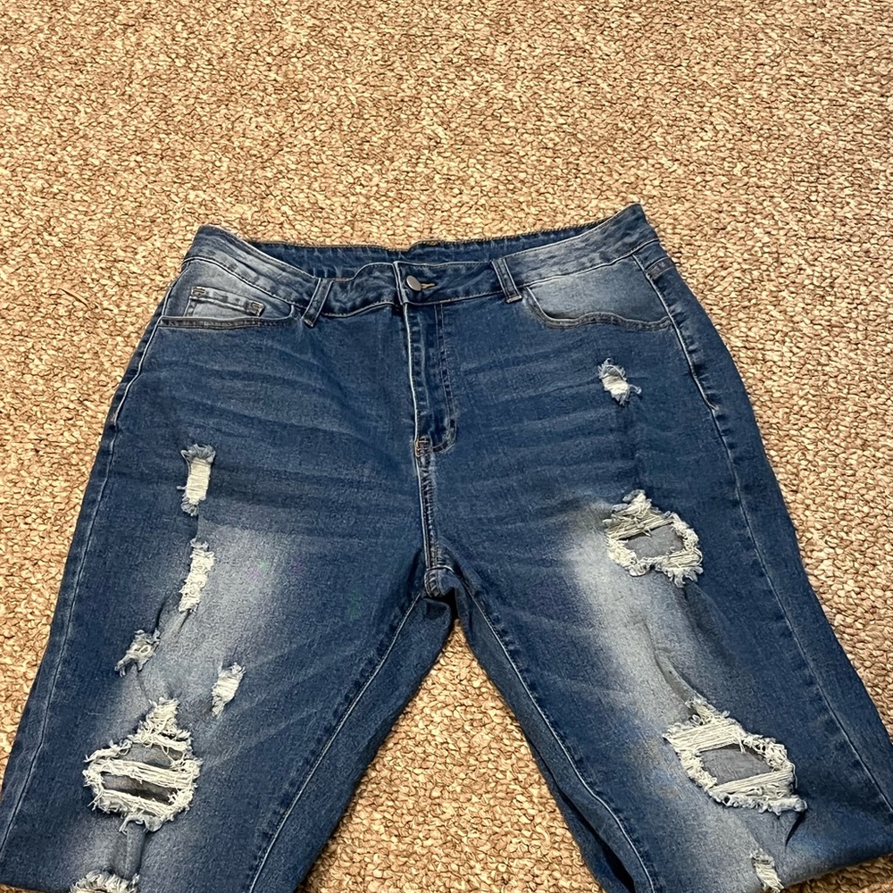 Distressed Blue Women's Jeans